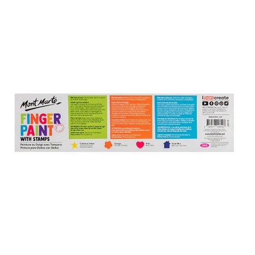 MONT MARTE KIDS FINGER PAINTS with Stamp - 4 Piece(1)